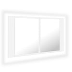 Led-Speilskap Hvit 80X12X45 Cm Akryl