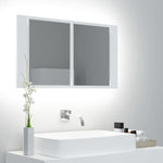 Led-Speilskap Hvit 80X12X45 Cm Akryl