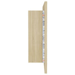 Led-Speilskap Til Baderom Sonoma Eik 90X12X45 Cm Akryl