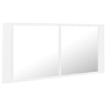 Led-Speilskap Til Baderom Hvit 100X12X45 Cm Akryl