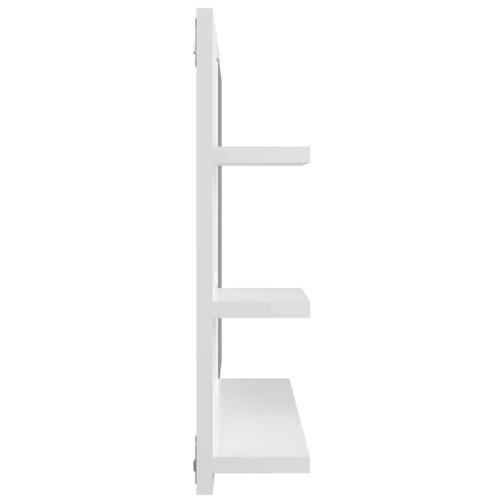 Baderomsspeil Høyglans Hvit 60X10,5X45 Cm Konstruert Tre