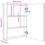 Led-Speilskap Til Bad 50X13X70 Cm
