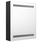 Led-Speilskap Til Bad Svart 50X14X60 Cm