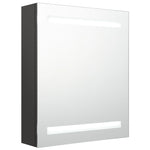 Led-Speilskap Til Bad Antrasitt 50X14X60 Cm