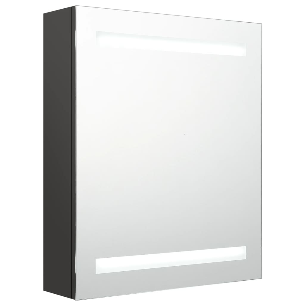Led-Speilskap Til Bad Antrasitt 50X14X60 Cm