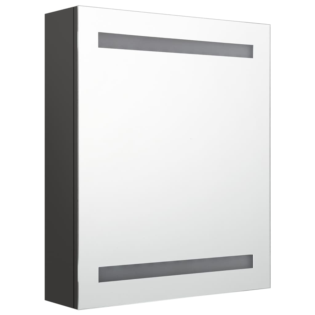 Led-Speilskap Til Bad Antrasitt 50X14X60 Cm