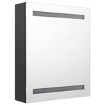 Led-Speilskap Til Bad Antrasitt 50X14X60 Cm