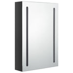 Led-Speilskap Til Bad Blank Svart 50X13X70 Cm
