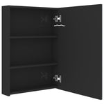 Led-Speilskap Til Bad Blank Svart 50X13X70 Cm