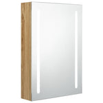 Led-Speilskap Til Bad Eik 50X13X70 Cm