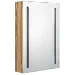 Led-Speilskap Til Bad Eik 50X13X70 Cm