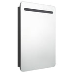 Led-Speilskap Til Bad Blank Svart 60X11X80 Cm