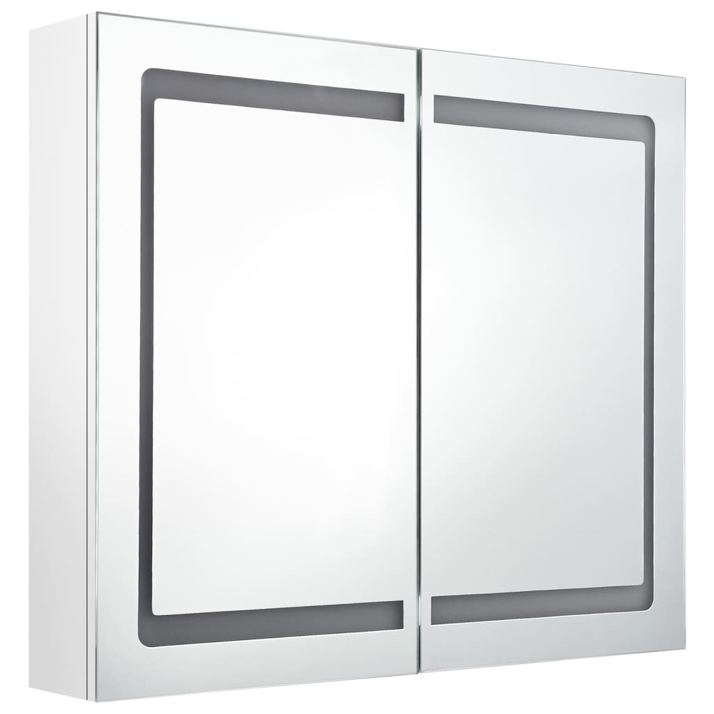 Led-Speilskap Til Bad Blank Hvit 80X12X68 Cm