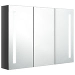 Led-Speilskap Til Bad 89X14X62 Cm Skinnende Grå