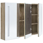 Led-Speilskap Til Bad 89X14X62 Cm Eik