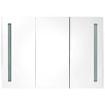 Led-Speilskap Til Bad 89X14X62 Cm Skinnende Hvit