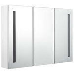 Led-Speilskap Til Bad 89X14X62 Cm Skinnende Hvit