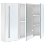 Led-Speilskap Til Bad 89X14X62 Cm Skinnende Hvit