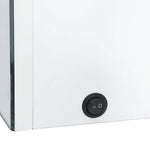 Led-Speilskap Til Bad 89X14X62 Cm Skinnende Hvit