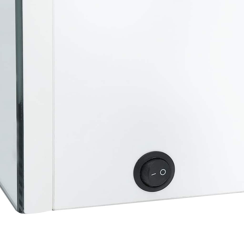 Led-Speilskap Til Bad 89X14X62 Cm Skinnende Hvit