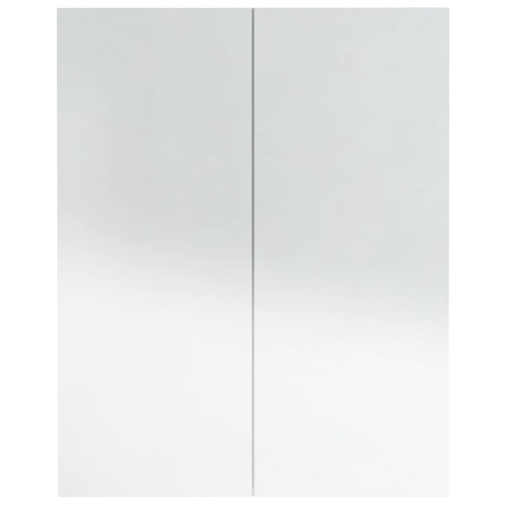 Speilskap Til Bad 60X15X75 Cm Mdf Skinnende Hvit
