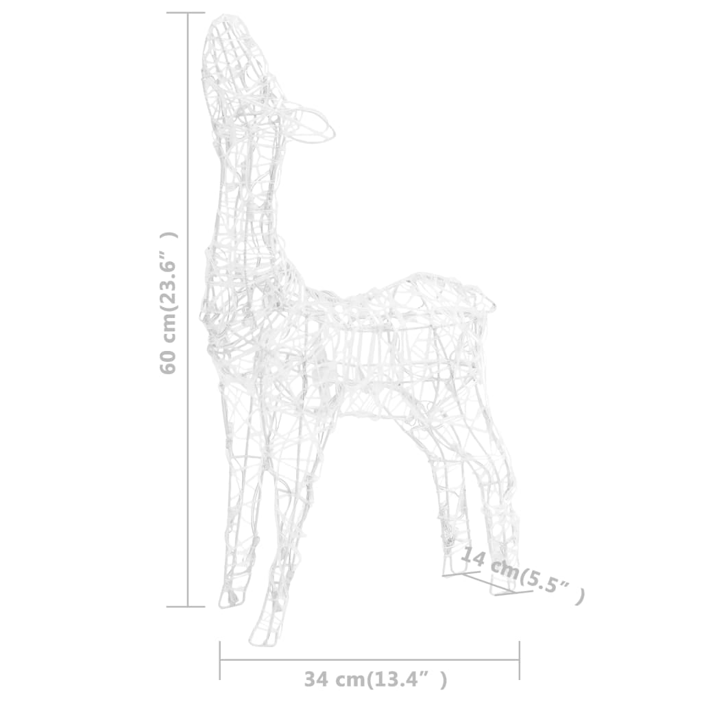 Julereinsdyrfamilie Akryl 160 Led 160 Cm Varmhvit