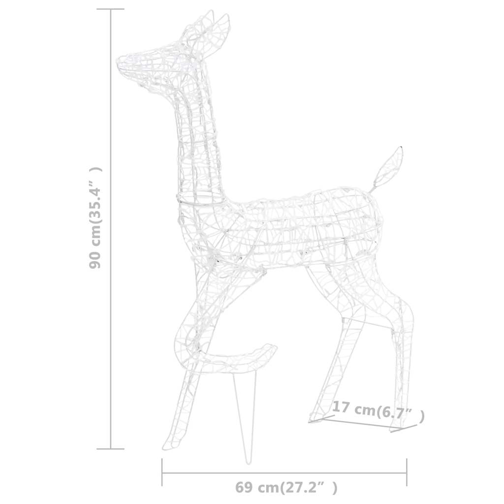 Julereinsdyrfamilie Akryl 160 Led 160 Cm Varmhvit