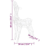 Julereinsdyrfamilie Akryl 160 Led 160 Cm Blå