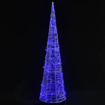 Dekorativ Led-Lyskjegle Akryl Blå 90 Cm