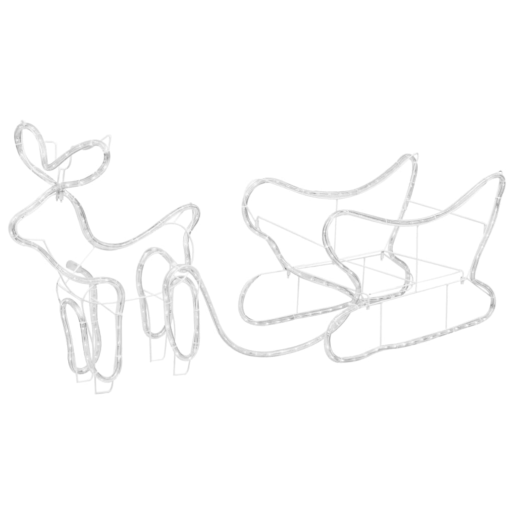 Reinsdyr Og Slede Julepynt Utendørs 252 Lysdioder