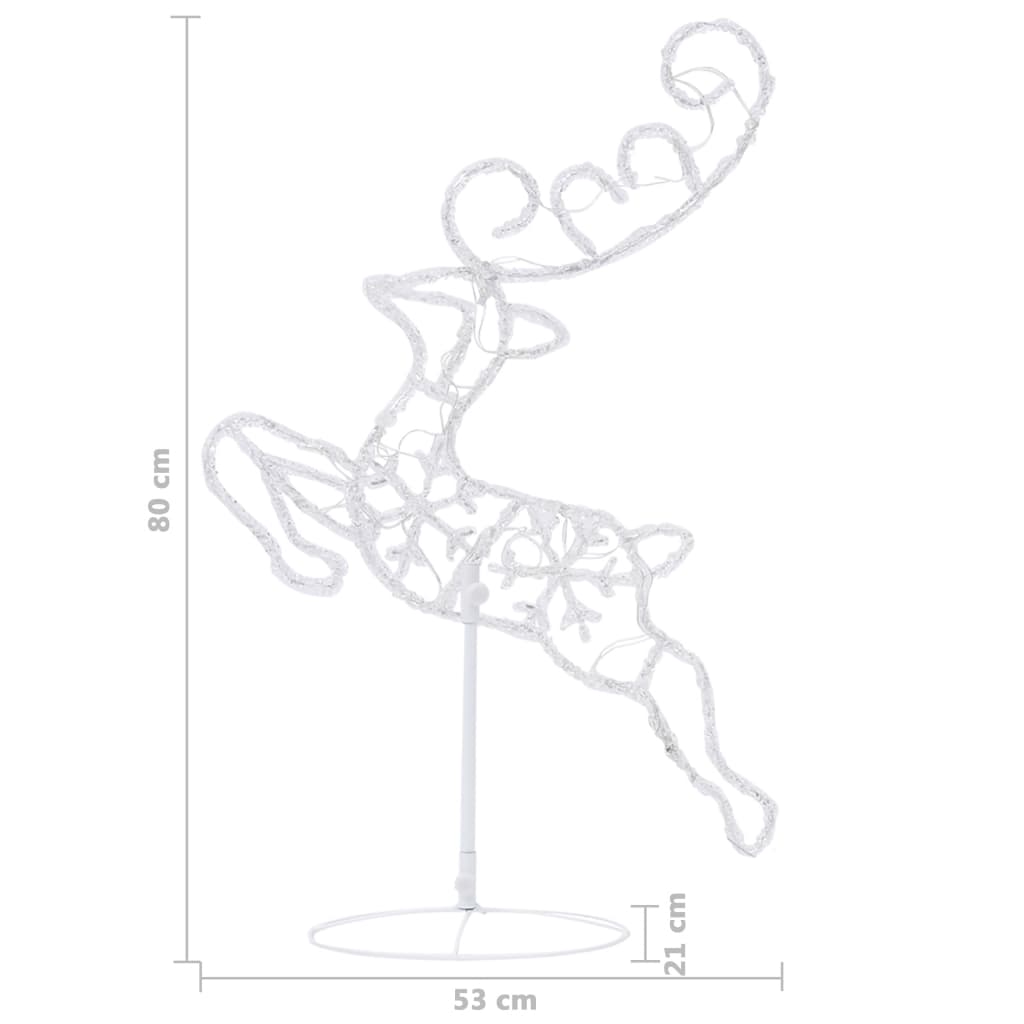 Julereinsdyr Og Slede I Akryl 260X21X87 Cm Blå
