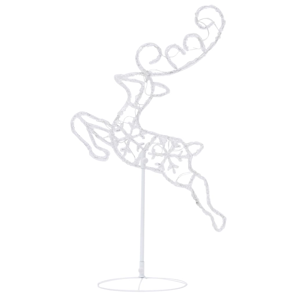 Julereinsdyr Og Slede I Akryl 260X21X87Cm Flerfarget