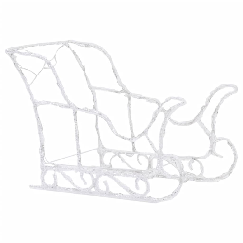 Reinsdyr Og Slede Juledekorasjon 280X28X55 Cm Akryl