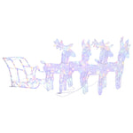 Reinsdyr Og Slede Juledekorasjon 280X28X55 Cm Akryl