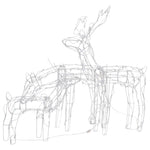 Julelysdekorasjon Reinsdyr 3 Deler 229 Leds