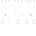 Lysslynge Stjerne Og Måne Med Fjernkontroll 345 Led Varmhvit