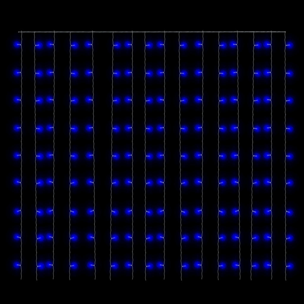 Led-Eventyrlysgardin 3X3M 300 Led Blå 8 Funksjoner