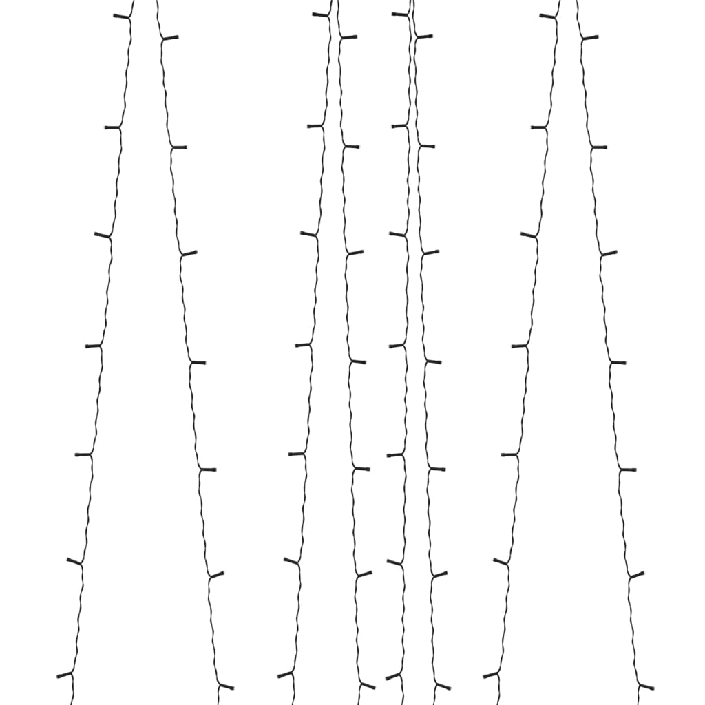 Soldrevne Lysslynger 2Stk 2X200 Led Kaldhvit Innendørs Utendørs