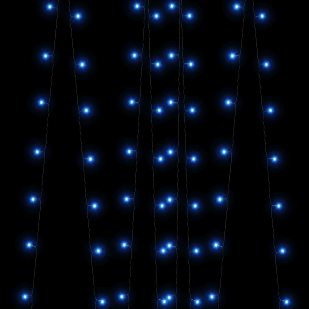 Soldrevne Lysslynger 2Stk 2X200 Led Blå Innendørs Utendørs