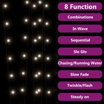 Soldrevne Lysslynger 5Stk 5X200 Led Kaldhvit Innendørs Utendørs