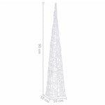 Dekorativ Led-Lyskjegle I Akryl Flerfarget 90 Cm