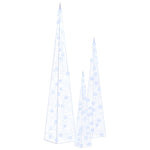 Dekorativt Led Lyskjeglesett I Akryl Blå 30/45/60Cm