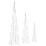 Dekorativt Led Lyskjeglesett I Akryl Blå 60/90/120Cm