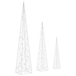 Dekorativt Led Lyskjeglesett I Akryl Flerfarget 60/90/120Cm