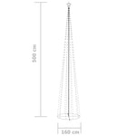 Juletre Kjegle 752 Blå Lysdioder 160X500 Cm