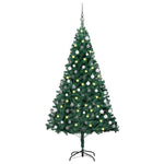 Forhåndsbelyst Kunstig Juletre Med Kulesett Grønn 180 Cm Pvc