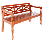 Batavia-Benk 123 Cm Heltre Mahogni Mørkebrun