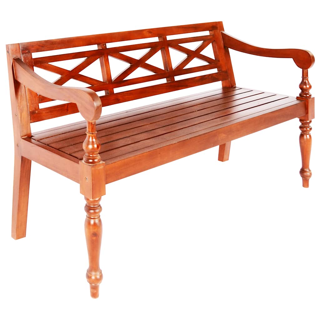 Batavia-Benk 123 Cm Heltre Mahogni Mørkebrun
