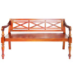 Batavia-Benk 123 Cm Heltre Mahogni Mørkebrun