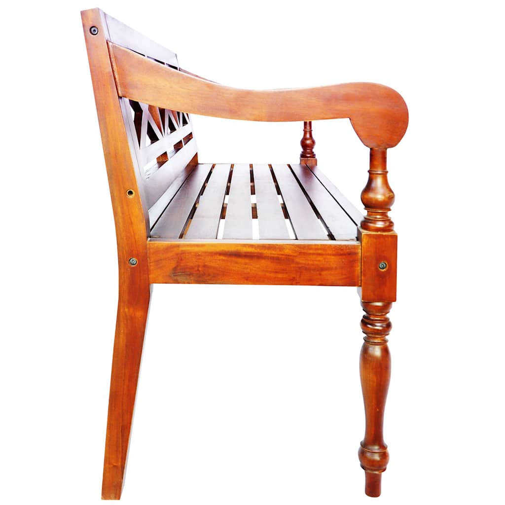 Batavia-Benk 123 Cm Heltre Mahogni Mørkebrun